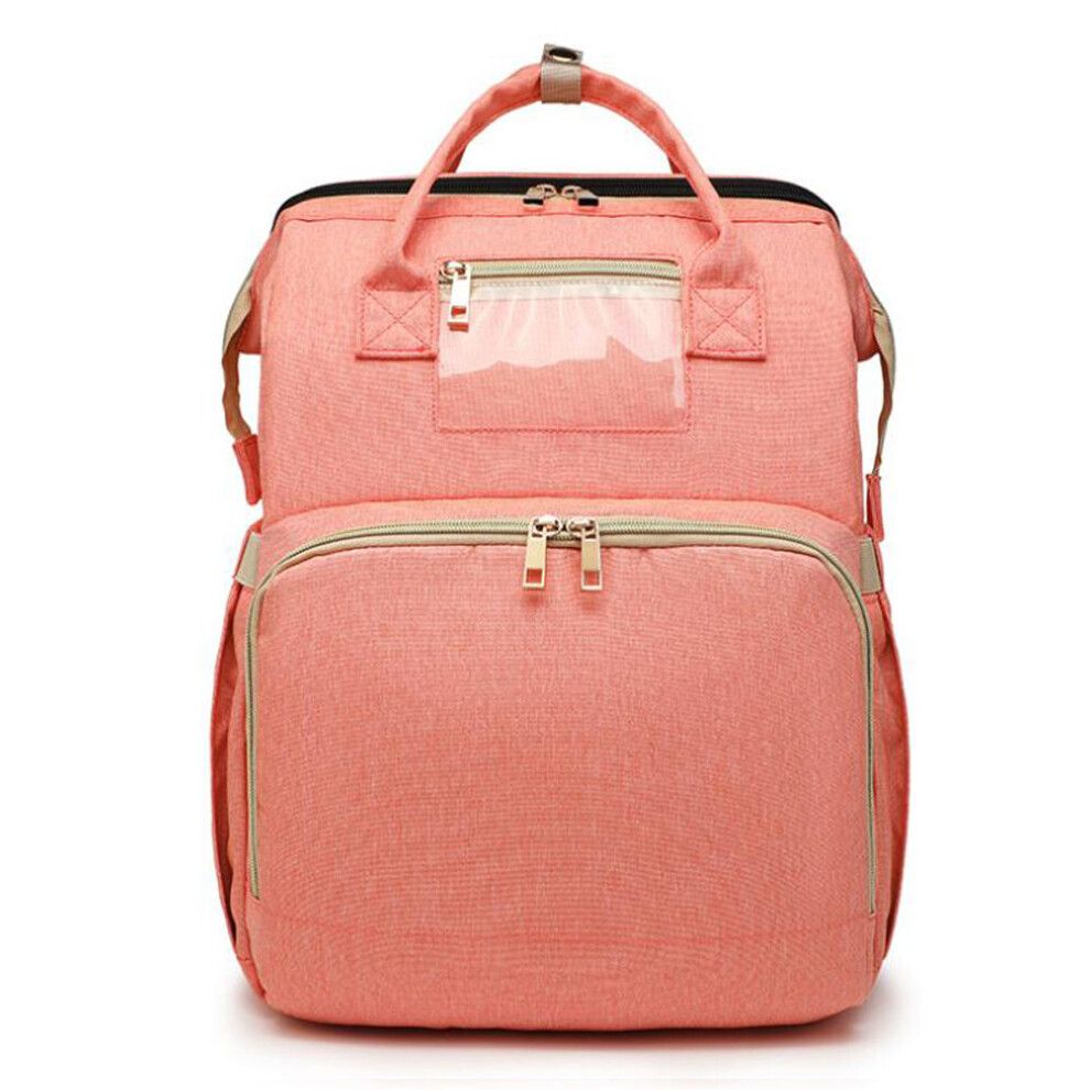 Mummy Function Backpack Portable Folding Bed for Baby rest --Pink-image-OPC-P6578XR-NEW