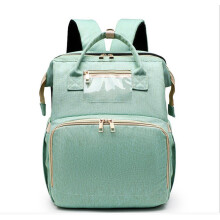 Mummy Function Backpack Portable Folding Bed for Baby rest --LightGreen