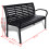 VidaXL vidaXL Garden Bench 125cm Steel and WPC Black Outdoor Patio Park Seat Chair 2