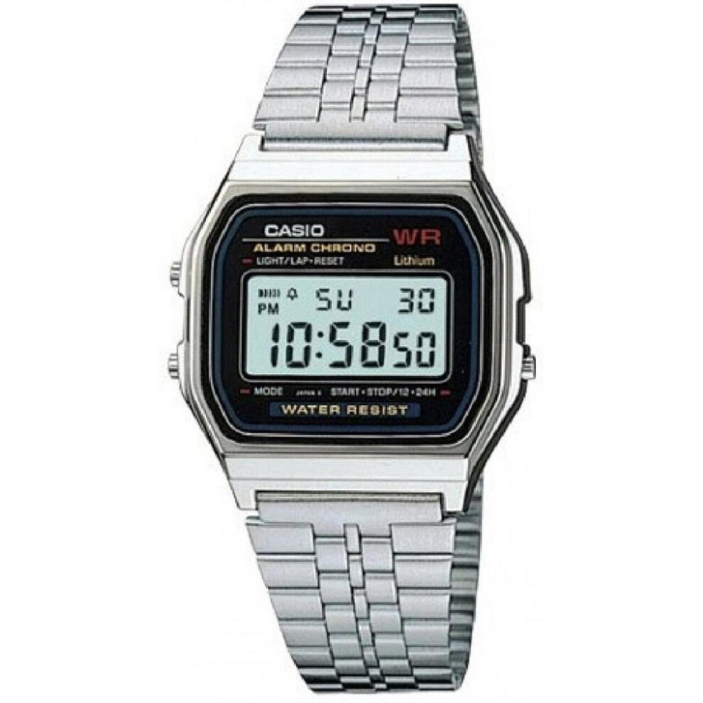 Casio Digital Alarm Chrono Stainless Steel A159wa-n1df A159wa-n1 Men's Watch