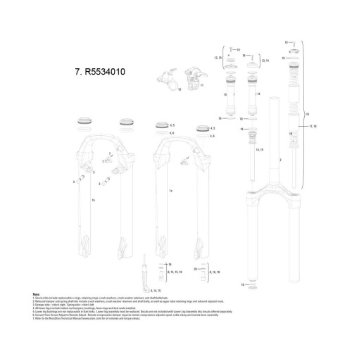 RockShox RockShox Front Suspension Service Hydraulic Hose Clamp / Lower Leg