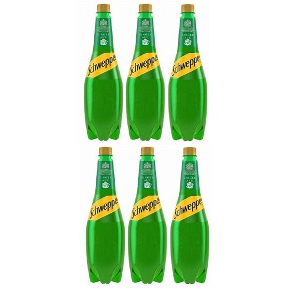 Schweppes Ginger Ale Sparkling Drink Mixer 6x 1 Litres Best Bef December 20