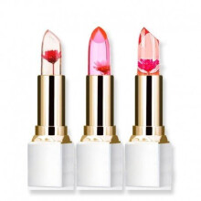 (P8104) Wholesale Transparent Natural Red Lip Stick Temperature Color Change Long-lasting Moisturizer Flower Jelly Lipsticks Makeup