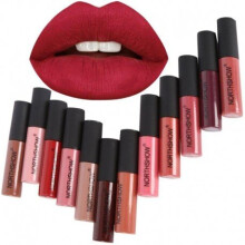 (A12) Waterproof Makeup Matte Lipstick Long-Lasting Liquid Lip Makeup Tint Tattoo Lipstick Easy To Wear Red Lip Gloss Cosmetic
