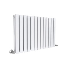White 8pc Lulea Single Panel Radiator - 60 x 55cm | Horizontal Radiator