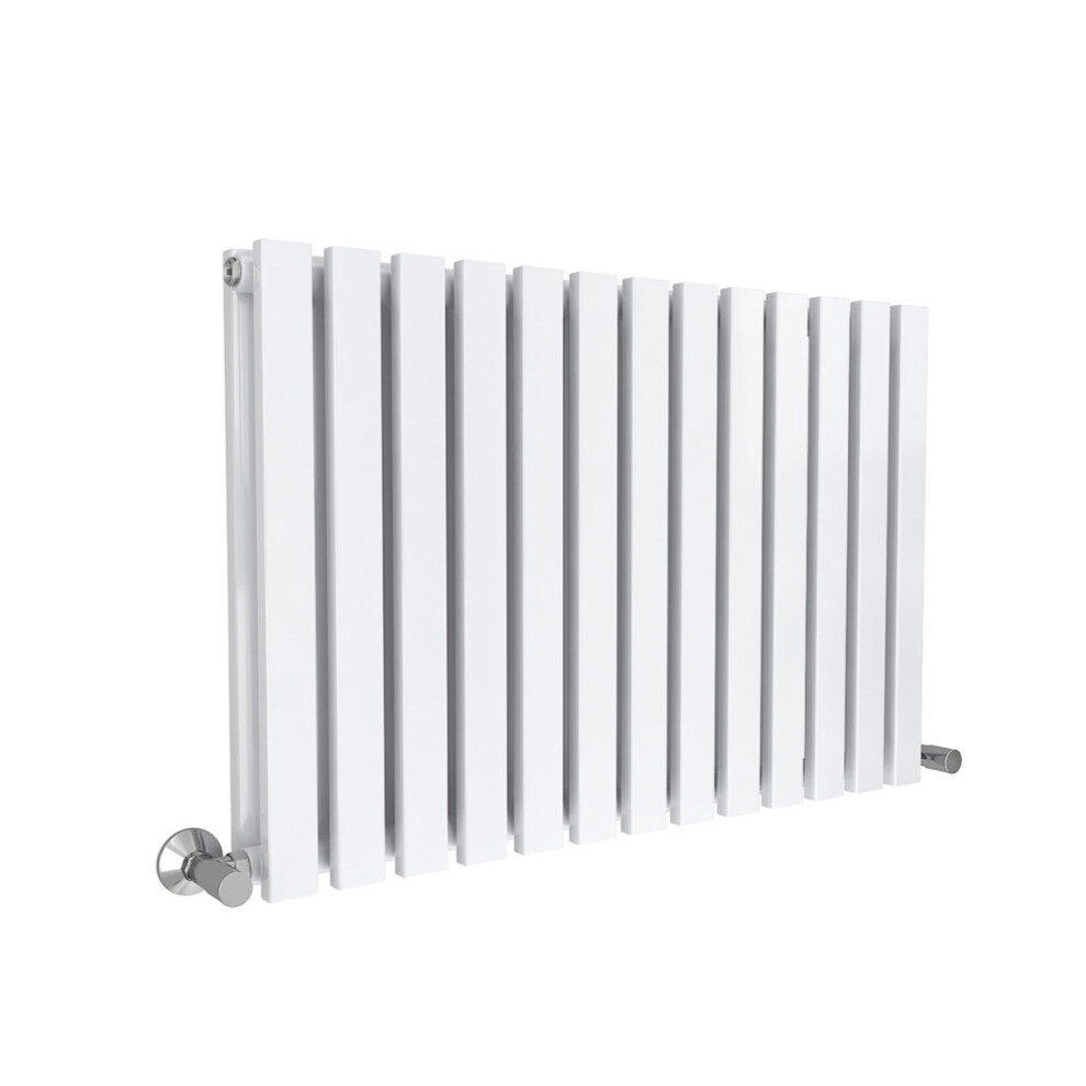 White 8pc Lulea Single Panel Radiator - 60 x 55cm | Horizontal Radiator