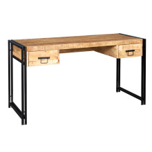Upcycled Industrial Vintage Solid Wood 2 Drawers Computer Table