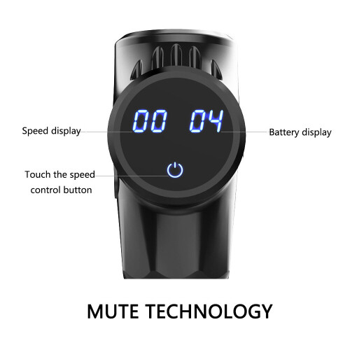 Black Electric Body Massager With LCD Display | Handheld Massage Gun 2