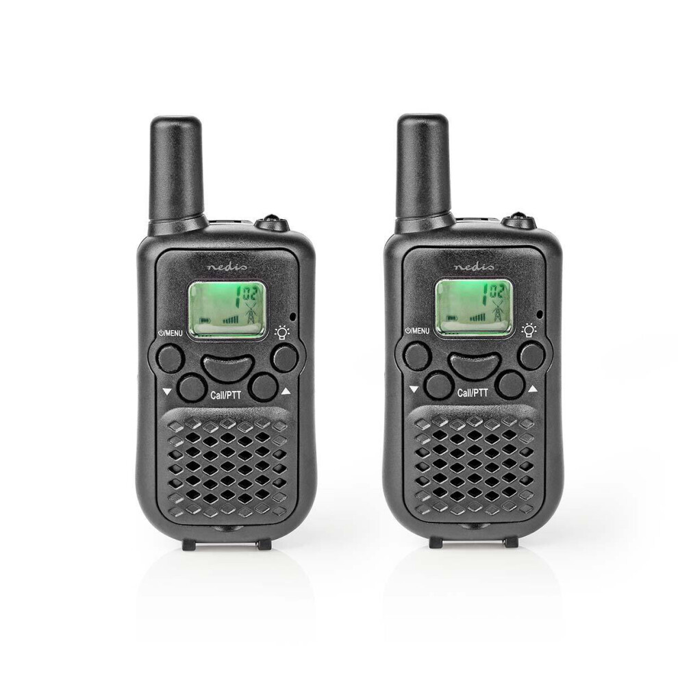 Nedis Walkie-Talkie | Range 5 Km | 8 Channels | Vox | 2 Pieces | Black 5412810309719