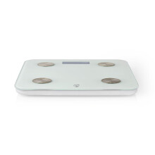 Nedis Wi-Fi Smart Personal Scales | BMI, Fat, Water, Bones, Muscle, Protein | Tempered Glass | 8 Users
