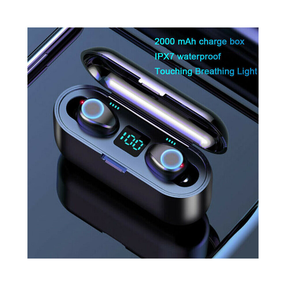 Bluetooth 5.0 Headset Tws Wireless Earphones Black 833188460294