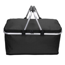 (black) Folding Lunch Picnic Camping Cooler Hamper Bag