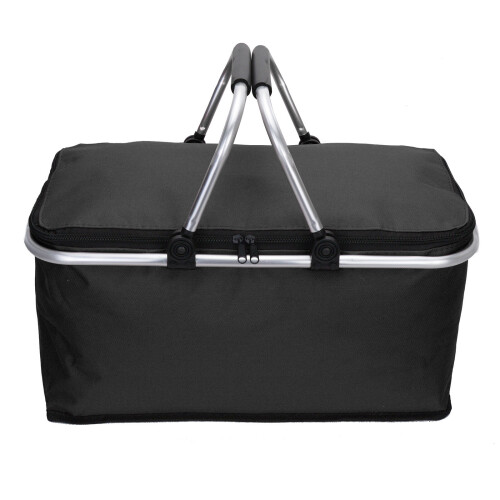 (black) Folding Lunch Picnic Camping Cooler Hamper Bag