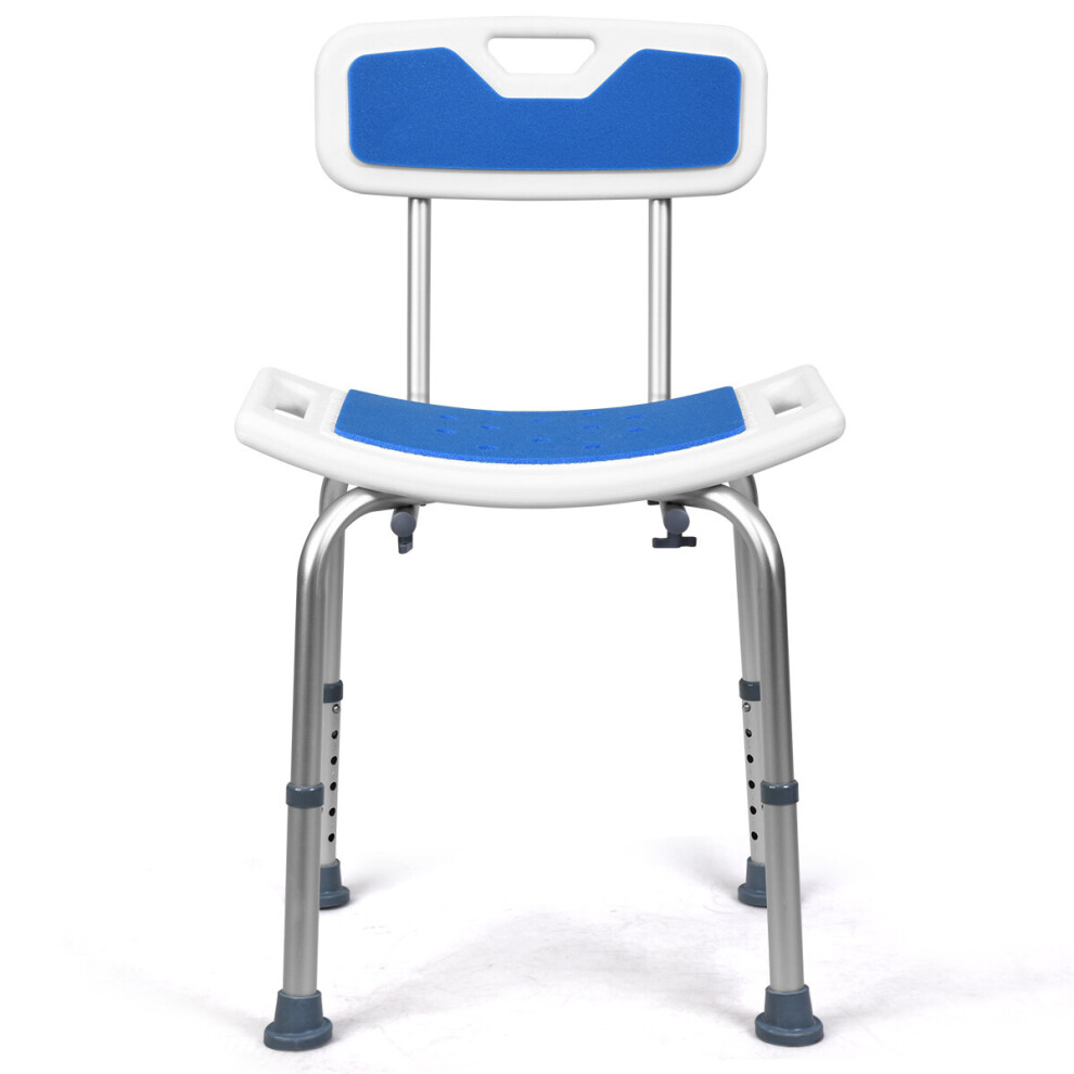 Shower Chair with Padded Back & Handles Anti-Slip Bathtub Chair