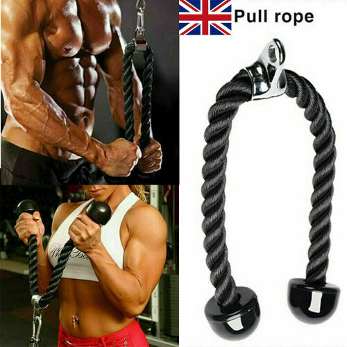 Bicep Tricep Ropes Pull Down Cable Attachment Handle Gym Multigym Home 2