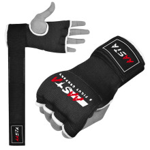 (X-Small, Black) Aasta Boxing Inner Gloves Gel Padding Black & Red