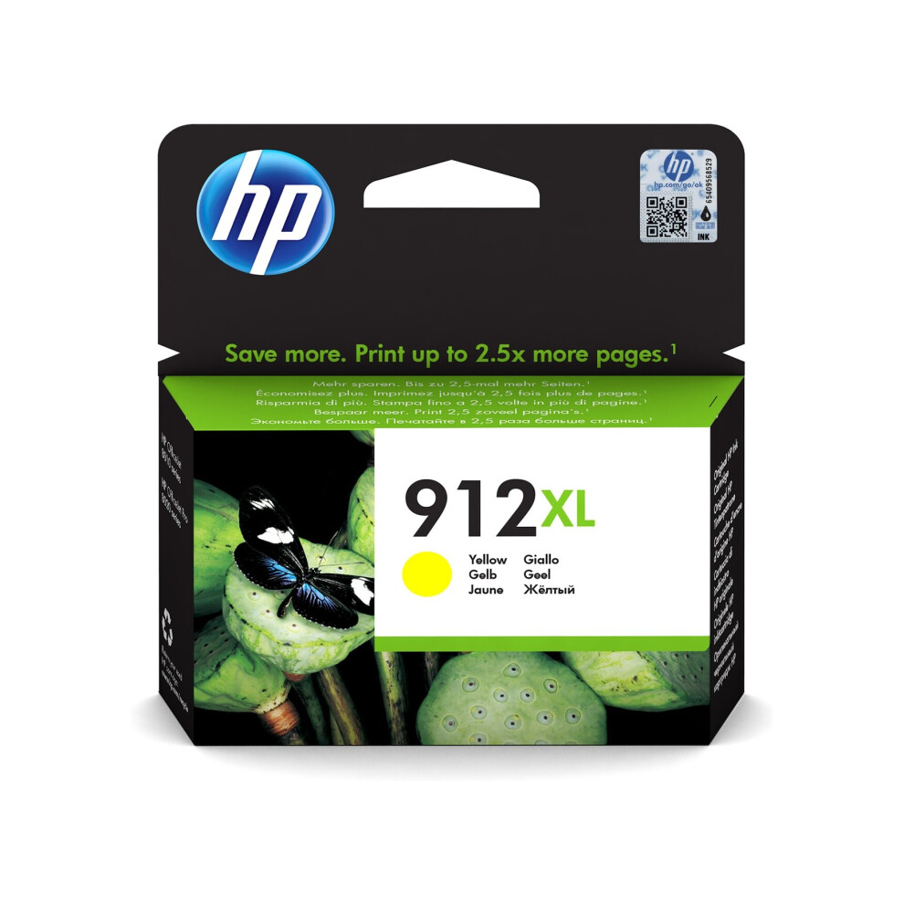Hp Original 912XL High Yield Ink Cartridge 3Yl83ae Yellow