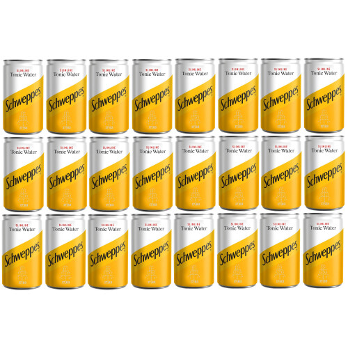 Schweppes Slimline Tonic Water 24 x 150ml Cans 1
