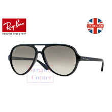 Ray-Ban Men Cats 5000 RB4125 60132 Black Crystal Grey Gradient Sunglasses