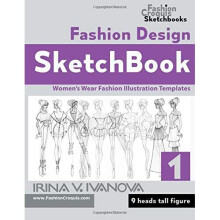 Fashion Design Sketchbook: Womens Wear Fashion Illustration Templates. 9 heads tall figure. (Fashion Croquis Sketchbook)