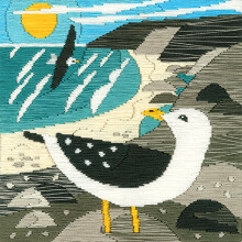 Bothy threads Silken Long Stitch Kit - Silken Scenes: Seagulls