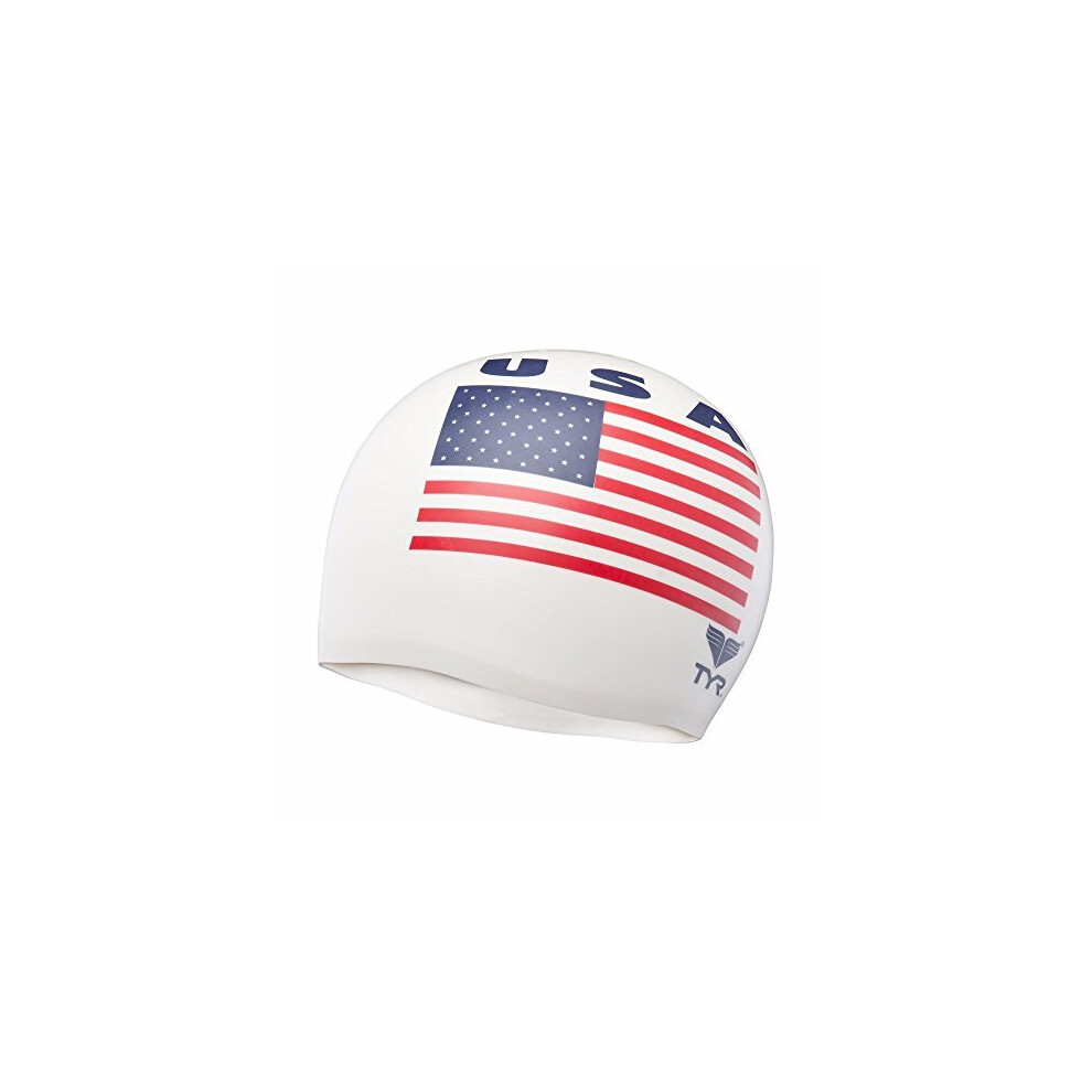 TYR USA Silicone cap, White