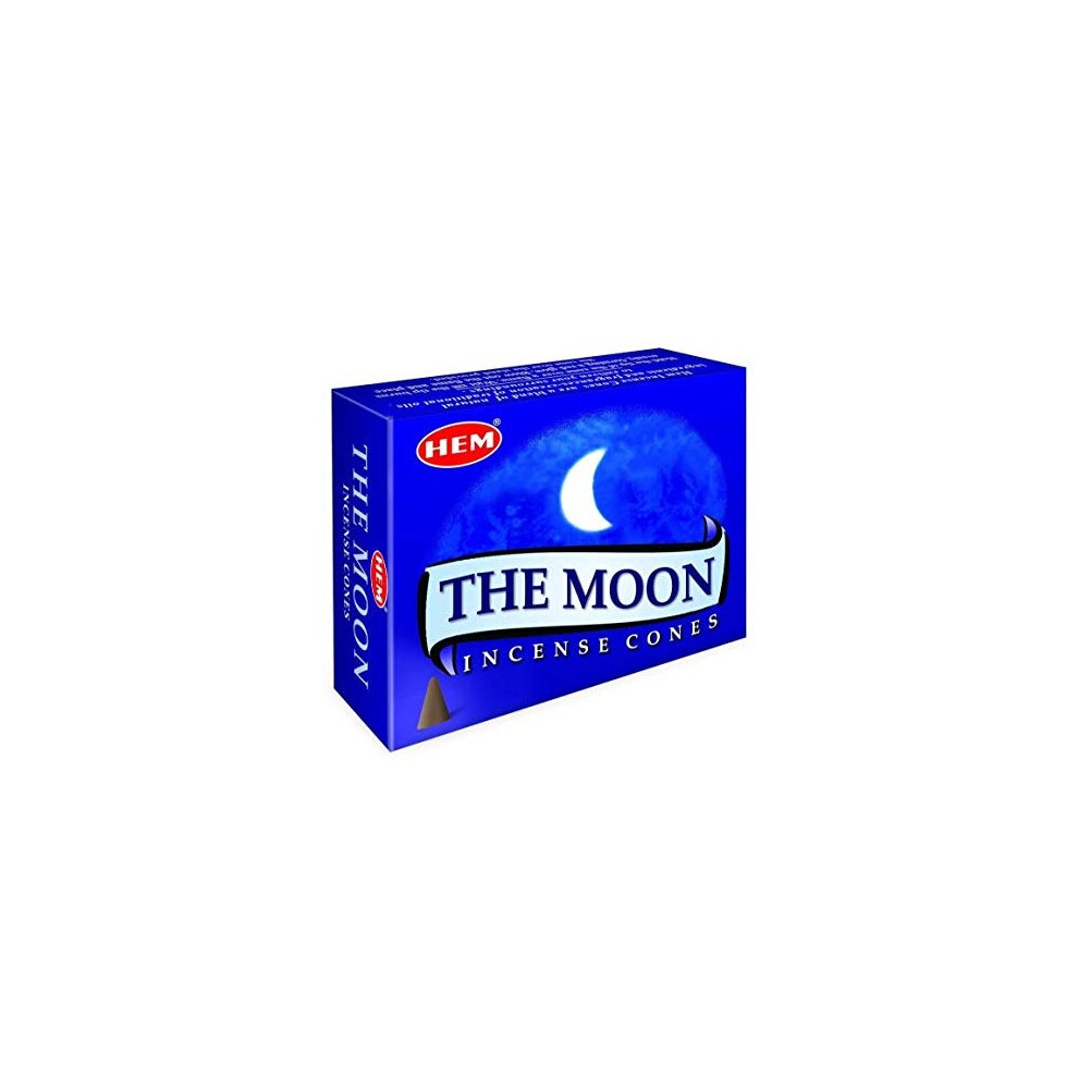 The Moon - Case of 12 Boxes 10 Cones Each - HEM Incense From India