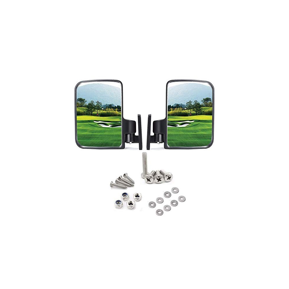 Hawk Golf Cart Side Mirrors For Club Car Ez-Go Yamaha And Others Red 757183281749