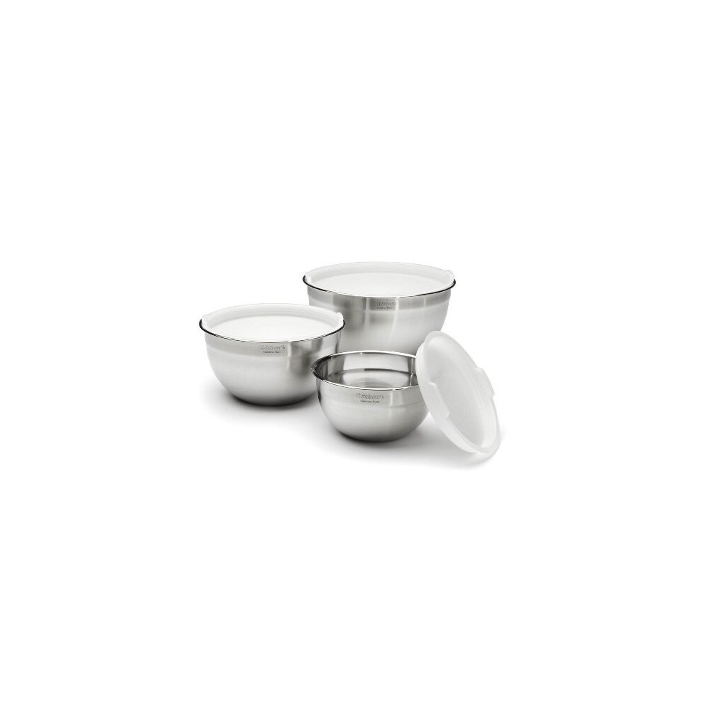 cuisinart cTg-00-SMB Stainless Steel Mixing Bowls with Lids, Set of 3