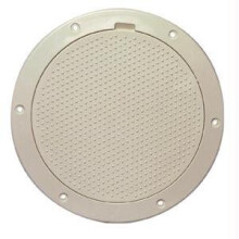 BECKSON MARINE Beckson 6" Non-Skid Pry-Out Deck Plate - Beige