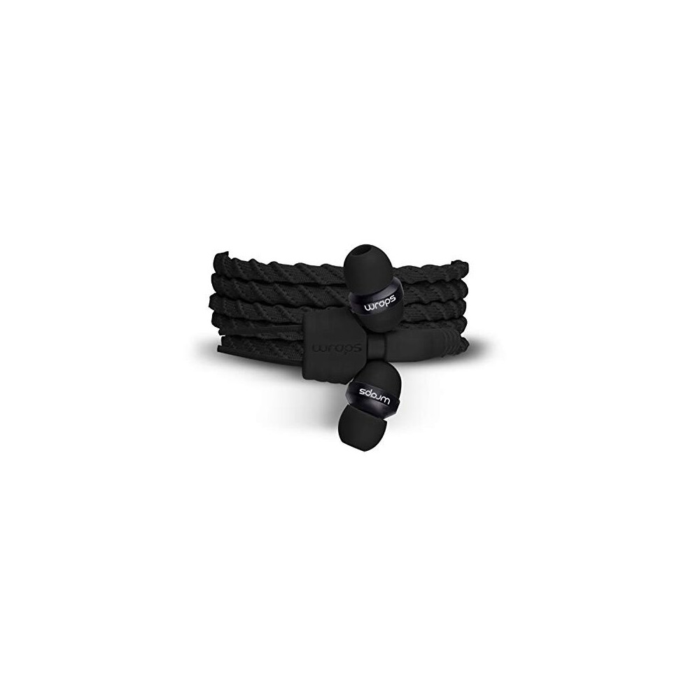 Wraps Wrapscblkv15m Talk Wristband Earphones Mic Coal 887771003306