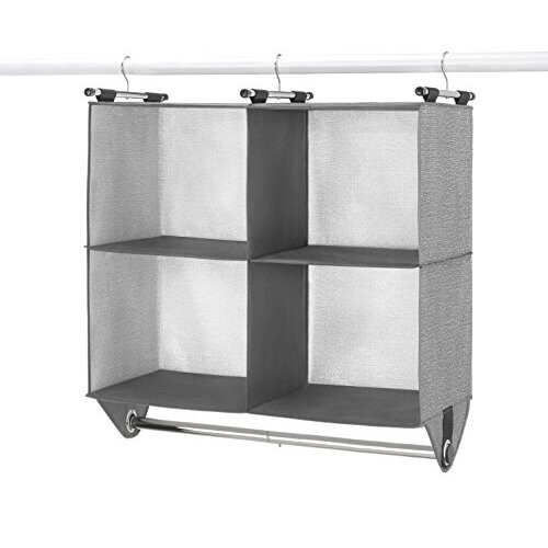 Whitmor 4-teiliger Schrank-Organizer Grau