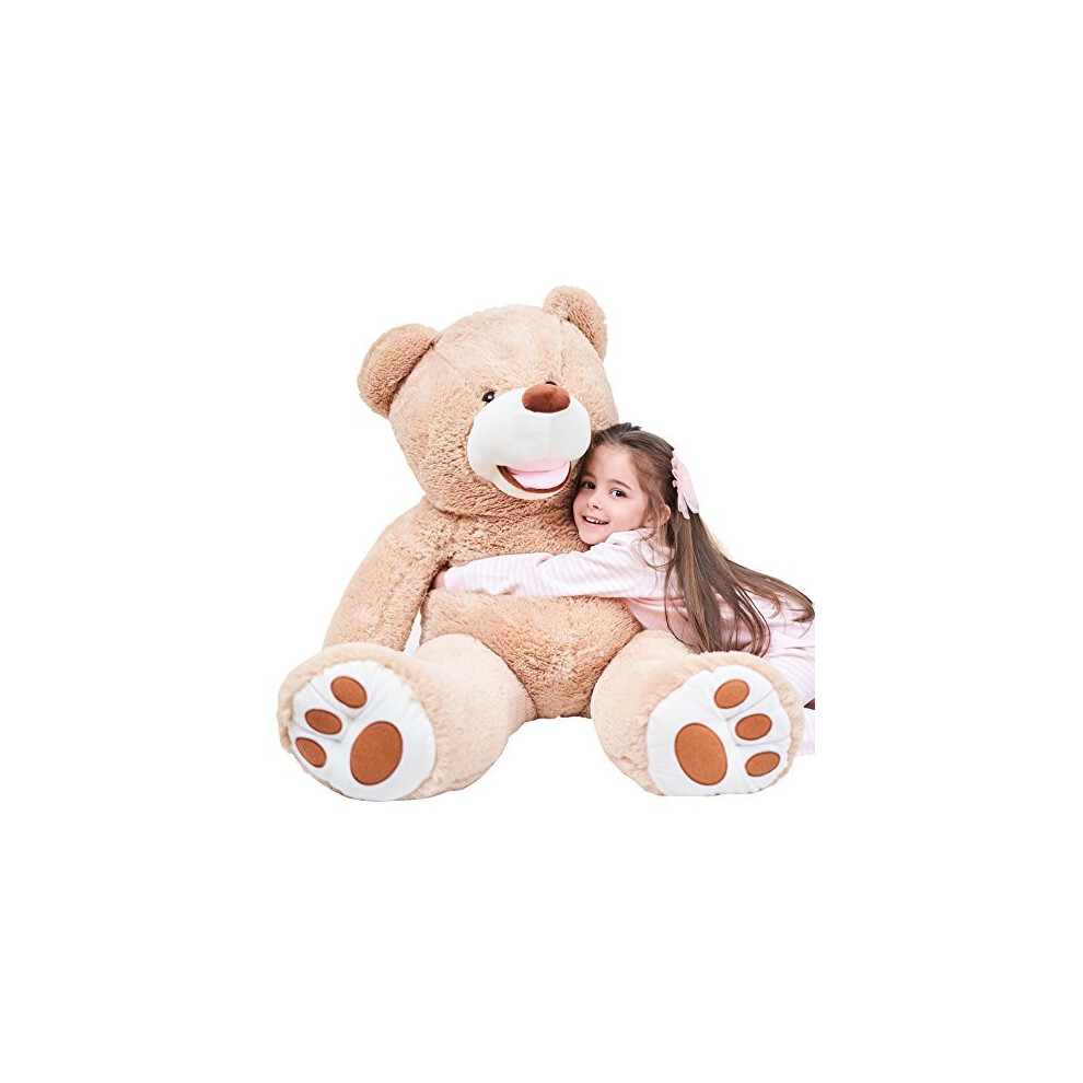Ikasa Giant Teddy Bear Plush Toy Stuffed Animals (Brown, 39 Inches)