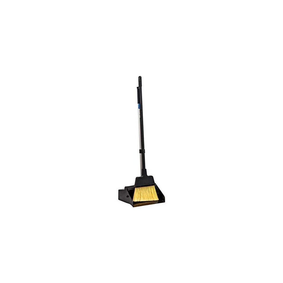 Strong Trade Quality Long Handled Dustpan and Brush Set with Stiff Bristle Broom