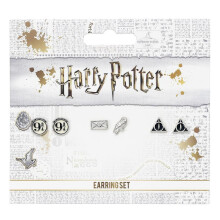 Harry Potter Plattform 9 3/4, Hedwig, Brief, und Heiligtümer des Todes Ohrstecker-Set