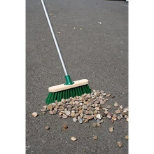 11.5" Sweeping Brush Heavy Duty Stiff Outdoor Yard Broom & Metal Handle