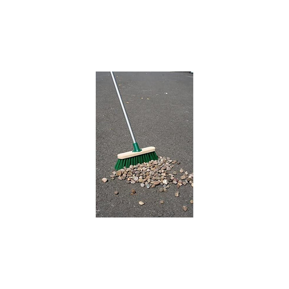 The Dustpan & Brush Store 11.5" Sweeping Brush Heavy Duty Stiff Outdoor Yard Broom & Metal Handle
