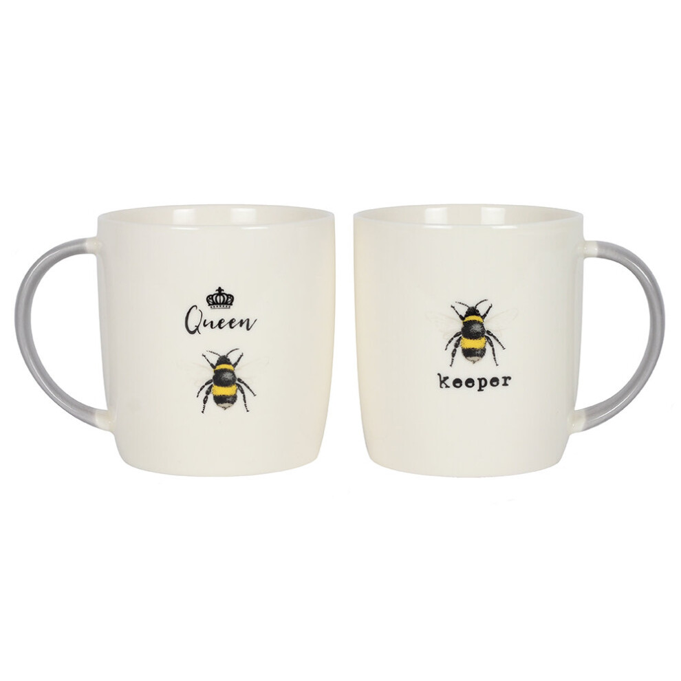 Something-Different Queen Bee And Bee Keeper Mug Set