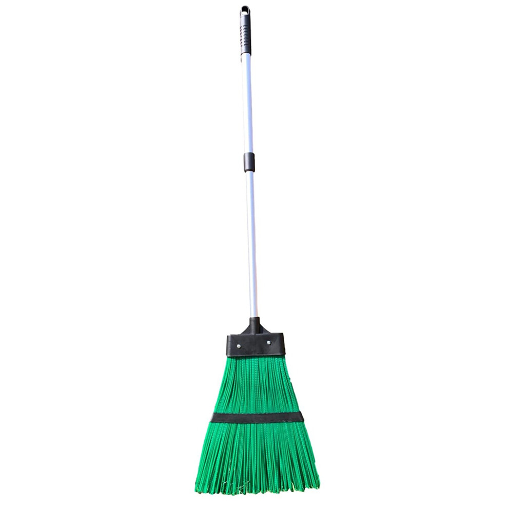 Telescopic Stiff Garden Broom Outdoor Yard Sweeping Brush with Stiff Hard Synthetic Bristles - Synthetic Lawn Corn Broom Perfect for Artificial Grass