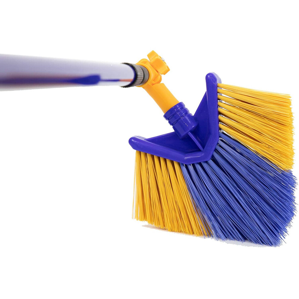 The Dustpan & Brush Store Cobweb Brush Feather Duster Long Reach Extending Handle Angled Head 79Cm