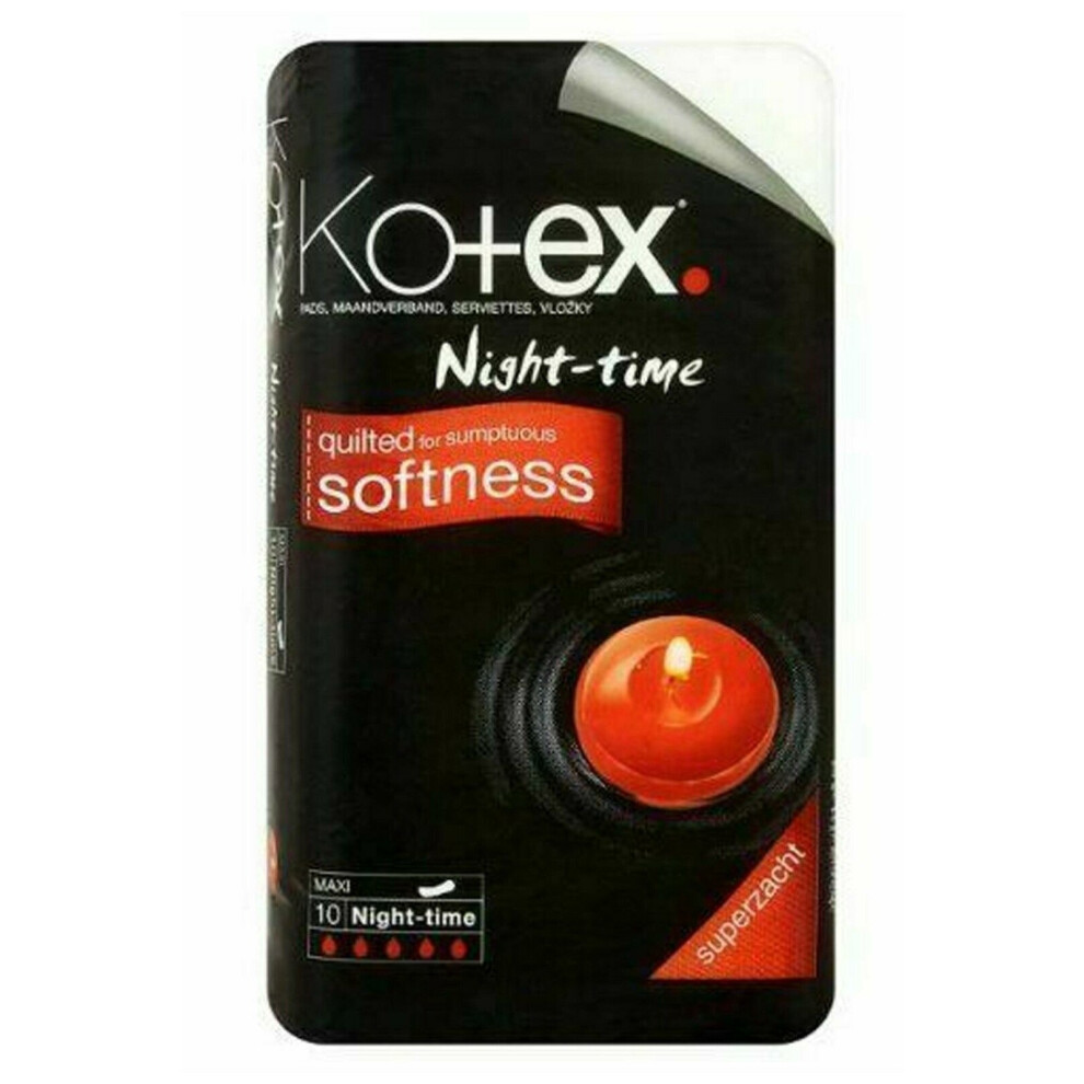 Kotex Maxi Sanitary Towels Night Time 10 Towels