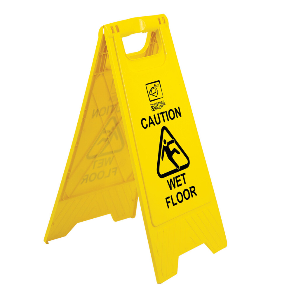 Wet Floor Sign - Yellow Caution Safety Sign