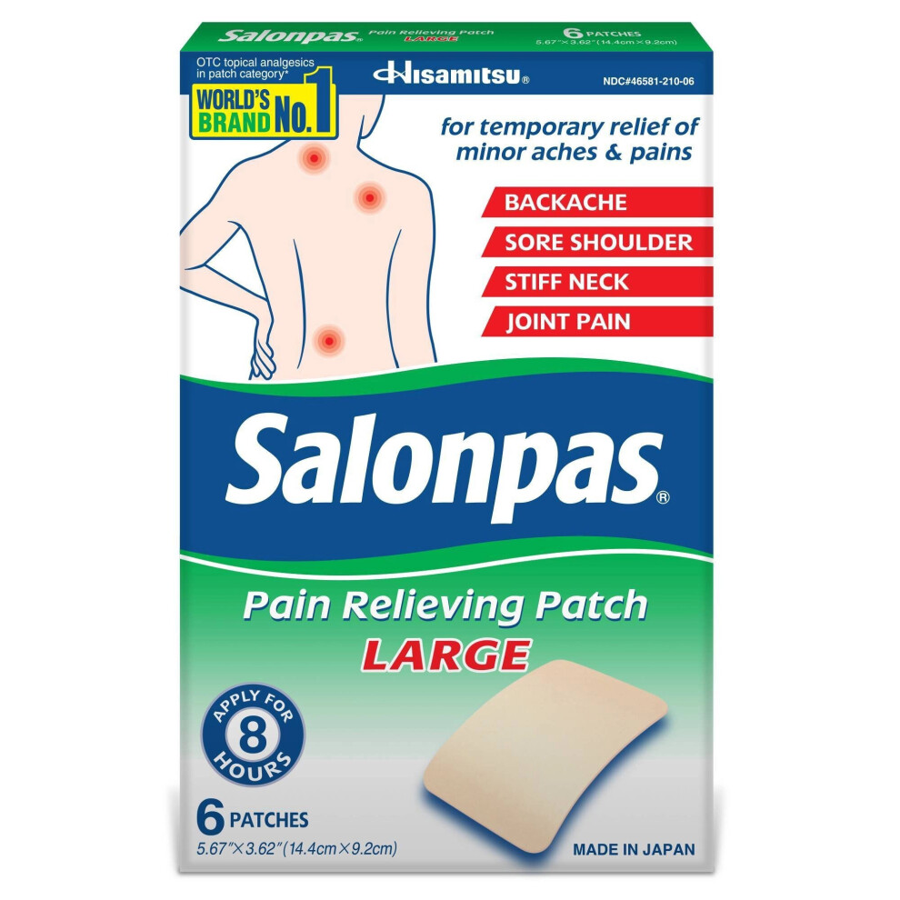 Salonpas Hisamitsu Large Pain Relieving Patch - 6 ct