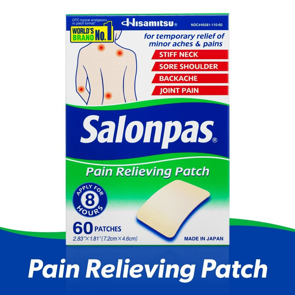 Salonpas Hisamitsu Pain Relieving Patch, 60 ct