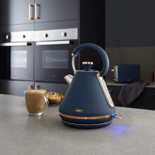 Cavaletto 1.7L 3kW Pyramid Midnight BLUE & Rose Gold Kettle