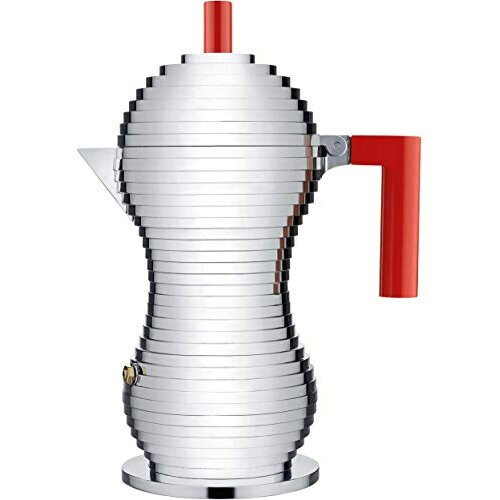 Alessi Alessi Pulcina Espresso Coffee Maker 6 Cups red