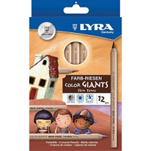 Lyra Color Giants Skin Tone Colored Pencils - 6.3 mm Lead Size - Assorted Lead - 12 / Set