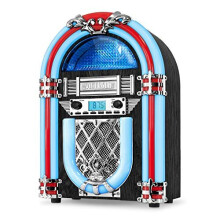 Victrola Nostalgic Wood Countertop Jukebox with Built-in Bluetooth