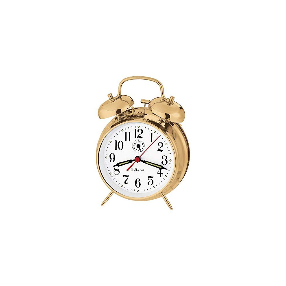 Bulova B8124 Bellman Alarm clock, gold