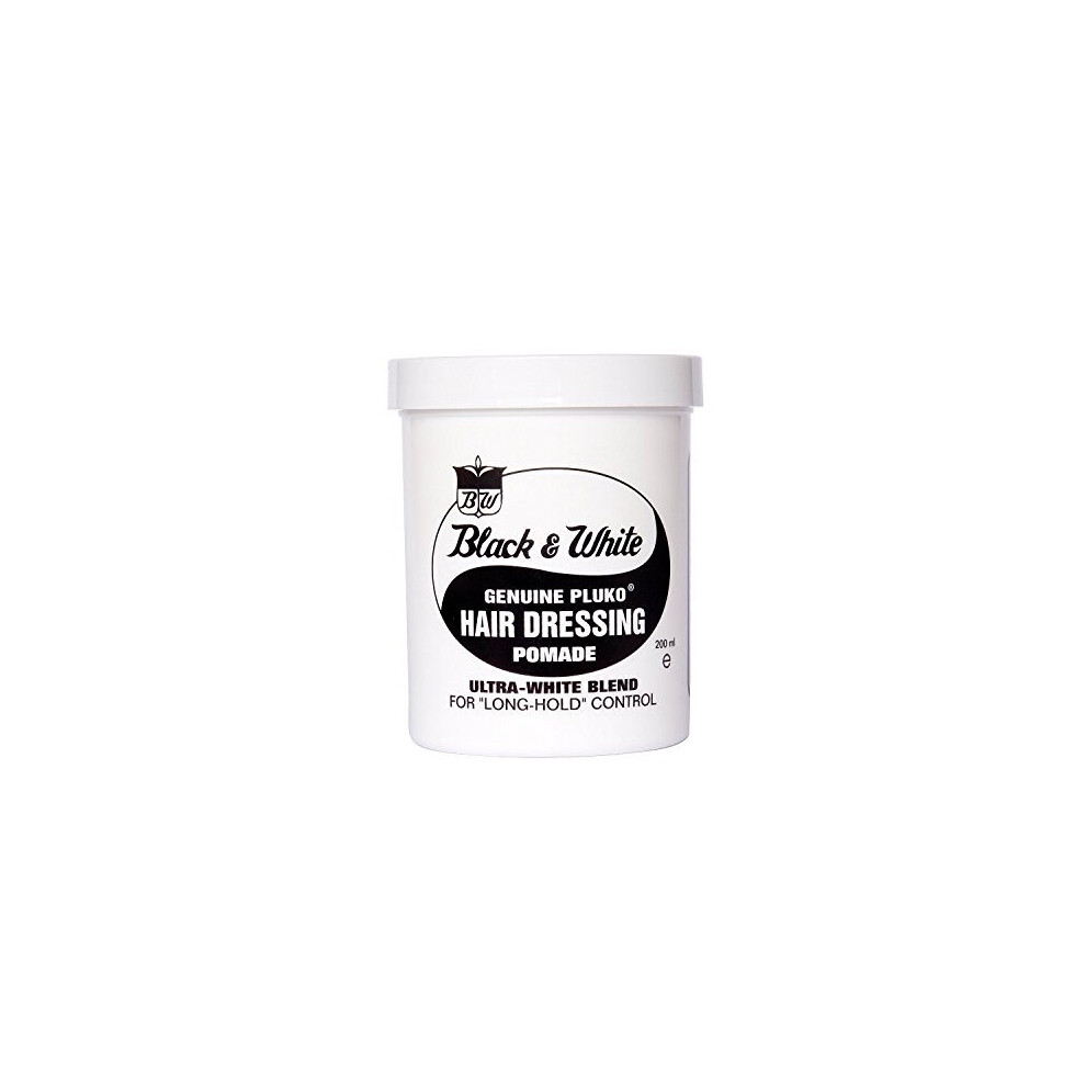 Black & White Genuine Pluko Hair Dressing Pomade Ultra White Blend 200Ml